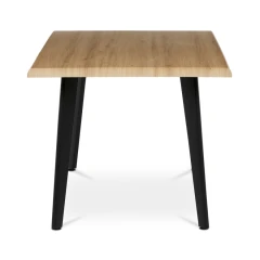 Stůl jídelní, 160x90x75 cm, MDF deska, dekor divoký dub, kov, černý lak HT-F4416 OAK