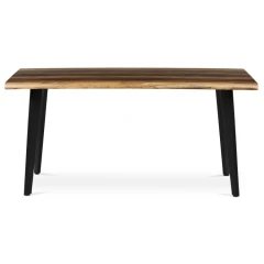 Stůl jídelní, 160x90x75 cm, MDF deska, dekor staré dřevo, kov, černý lak HT-F4416 OLW