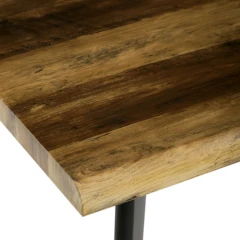 Stůl jídelní, 160x90x75 cm, MDF deska, dekor staré dřevo, kov, černý lak HT-F4416 OLW