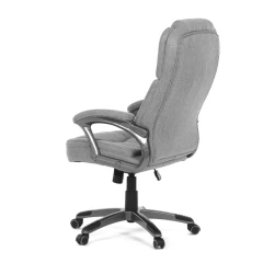 Křeslo kancelářská, šedá látka, šedý plastový kříž, kolečka na tvrdé povrchy KA-C715 GREY2