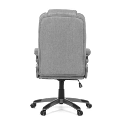 Křeslo kancelářská, šedá látka, šedý plastový kříž, kolečka na tvrdé povrchy KA-C715 GREY2