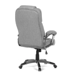 Křeslo kancelářská, šedá látka, šedý plastový kříž, kolečka na tvrdé povrchy KA-C715 GREY2