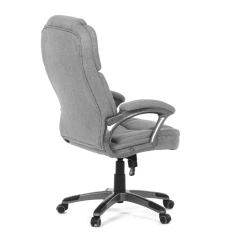 Křeslo kancelářská, šedá látka, šedý plastový kříž, kolečka na tvrdé povrchy KA-C715 GREY2