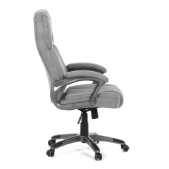 Křeslo kancelářská, šedá látka, šedý plastový kříž, kolečka na tvrdé povrchy KA-C715 GREY2