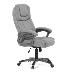 Křeslo kancelářská, šedá látka, šedý plastový kříž, kolečka na tvrdé povrchy KA-C715 GREY2