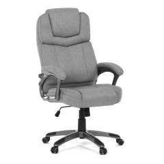 Křeslo kancelářská, šedá látka, šedý plastový kříž, kolečka na tvrdé povrchy KA-C715 GREY2