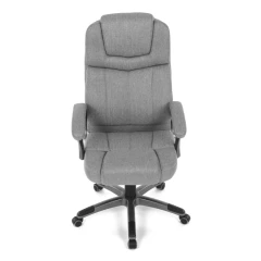 Křeslo kancelářská, šedá látka, šedý plastový kříž, kolečka na tvrdé povrchy KA-C715 GREY2