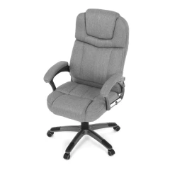 Křeslo kancelářská, šedá látka, šedý plastový kříž, kolečka na tvrdé povrchy KA-C715 GREY2