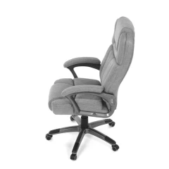 Křeslo kancelářská, šedá látka, šedý plastový kříž, kolečka na tvrdé povrchy KA-C715 GREY2