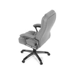 Křeslo kancelářská, šedá látka, šedý plastový kříž, kolečka na tvrdé povrchy KA-C715 GREY2