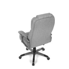 Křeslo kancelářská, šedá látka, šedý plastový kříž, kolečka na tvrdé povrchy KA-C715 GREY2