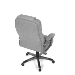 Křeslo kancelářská, šedá látka, šedý plastový kříž, kolečka na tvrdé povrchy KA-C715 GREY2