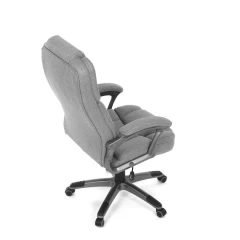 Křeslo kancelářská, šedá látka, šedý plastový kříž, kolečka na tvrdé povrchy KA-C715 GREY2