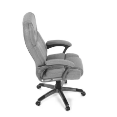 Křeslo kancelářská, šedá látka, šedý plastový kříž, kolečka na tvrdé povrchy KA-C715 GREY2