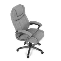Křeslo kancelářská, šedá látka, šedý plastový kříž, kolečka na tvrdé povrchy KA-C715 GREY2