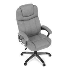 Křeslo kancelářská, šedá látka, šedý plastový kříž, kolečka na tvrdé povrchy KA-C715 GREY2