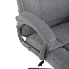 Křeslo kancelářská, šedá látka, šedý plastový kříž, kolečka na tvrdé povrchy KA-C715 GREY2