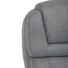 Křeslo kancelářská, šedá látka, šedý plastový kříž, kolečka na tvrdé povrchy KA-C715 GREY2
