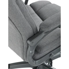 Křeslo kancelářská, šedá látka, šedý plastový kříž, kolečka na tvrdé povrchy KA-C715 GREY2