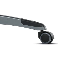 Křeslo kancelářská, šedá látka, šedý plastový kříž, kolečka na tvrdé povrchy KA-C715 GREY2