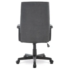 Kancelářská židle, černý plast, šedá látka, kolečka pro tvrdé podlahy KA-L608 GREY2