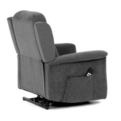 Relaxační křeslo s elektrickým ovládáním, pomoc při vstávání, potah šedá látka, 2 motory TV-7072 GREY2