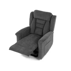 Relaxační křeslo s elektrickým ovládáním, pomoc při vstávání, potah šedá látka, 2 motory TV-7072 GREY2