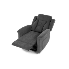 Relaxační křeslo s elektrickým ovládáním, pomoc při vstávání, potah šedá látka, 2 motory TV-7072 GREY2