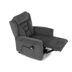 Relaxační křeslo s elektrickým ovládáním, pomoc při vstávání, potah šedá látka, 2 motory TV-7072 GREY2
