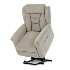 Relaxační křeslo s elektrickým ovládáním, pomoc při vstávání, potah lanýžová látka, 2 motory TV-7072 LAN2