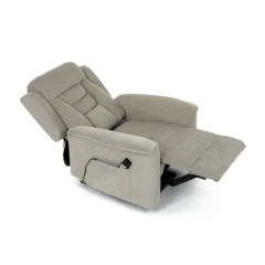 Relaxační křeslo s elektrickým ovládáním, pomoc při vstávání, potah lanýžová látka, 2 motory TV-7072 LAN2