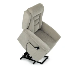 Relaxační křeslo s elektrickým ovládáním, pomoc při vstávání, potah lanýžová látka, 2 motory TV-7072 LAN2