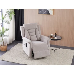 Relaxační křeslo s elektrickým ovládáním, pomoc při vstávání, potah lanýžová látka, 2 motory TV-7072 LAN2