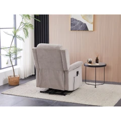 Relaxační křeslo s elektrickým ovládáním, pomoc při vstávání, potah lanýžová látka, 2 motory TV-7072 LAN2