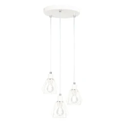 Visící lampa, bílá/kov, OKIRA TYP 1