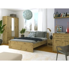 Postel, 120x200, dub artisan, AIRON