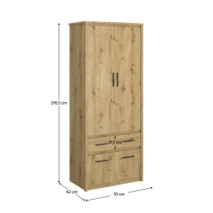 Skříň 4D1S/40, dub artisan, AIRON