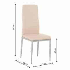 Židle, ekokůže pudrová růžová / šedý kov, COLETA NOVA
