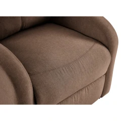 Relaxační polohovací křeslo, světle hnědá, NERIS