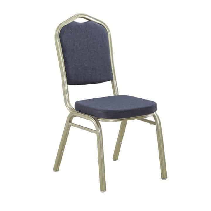 ATAN Židle ZINA 2 NEW - šedá látka / rám champagne - II.jakost