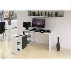 PC stůl NOE NEW - bílá / černá