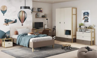 Postel s roštem 120 LIMERA barva dub artisan/lanýž