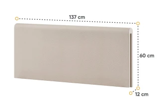 Polstrovaný záhlavník k posteli 120 LIMERA barva béžová