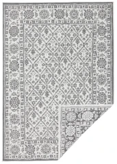 NORTHRUGS kusový koberec Twin-Wendeteppiche 103116 grau creme – na ven i na doma
