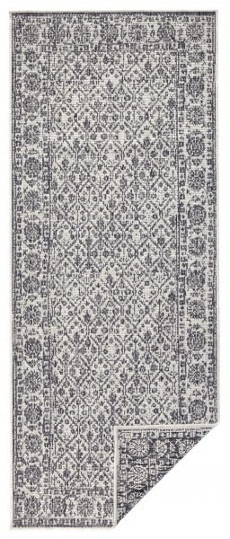 NORTHRUGS kusový koberec Twin-Wendeteppiche 103116 grau creme – na ven i na doma
