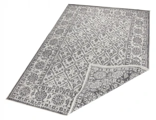 NORTHRUGS kusový koberec Twin-Wendeteppiche 103116 grau creme – na ven i na doma