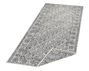 NORTHRUGS kusový koberec Twin-Wendeteppiche 103116 grau creme – na ven i na doma