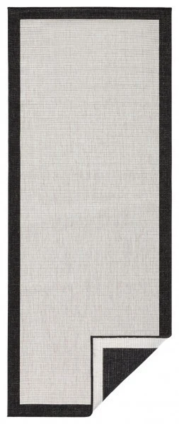 NORTHRUGS kusový koberec Twin-Wendeteppiche 103105 creme schwarz – na ven i na doma