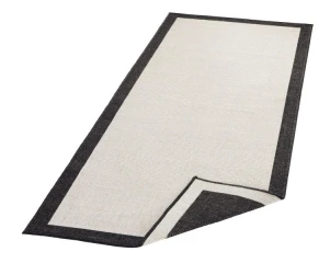 NORTHRUGS kusový koberec Twin-Wendeteppiche 103105 creme schwarz – na ven i na doma