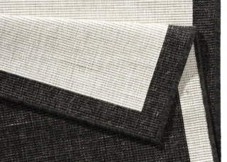 NORTHRUGS kusový koberec Twin-Wendeteppiche 103105 creme schwarz – na ven i na doma